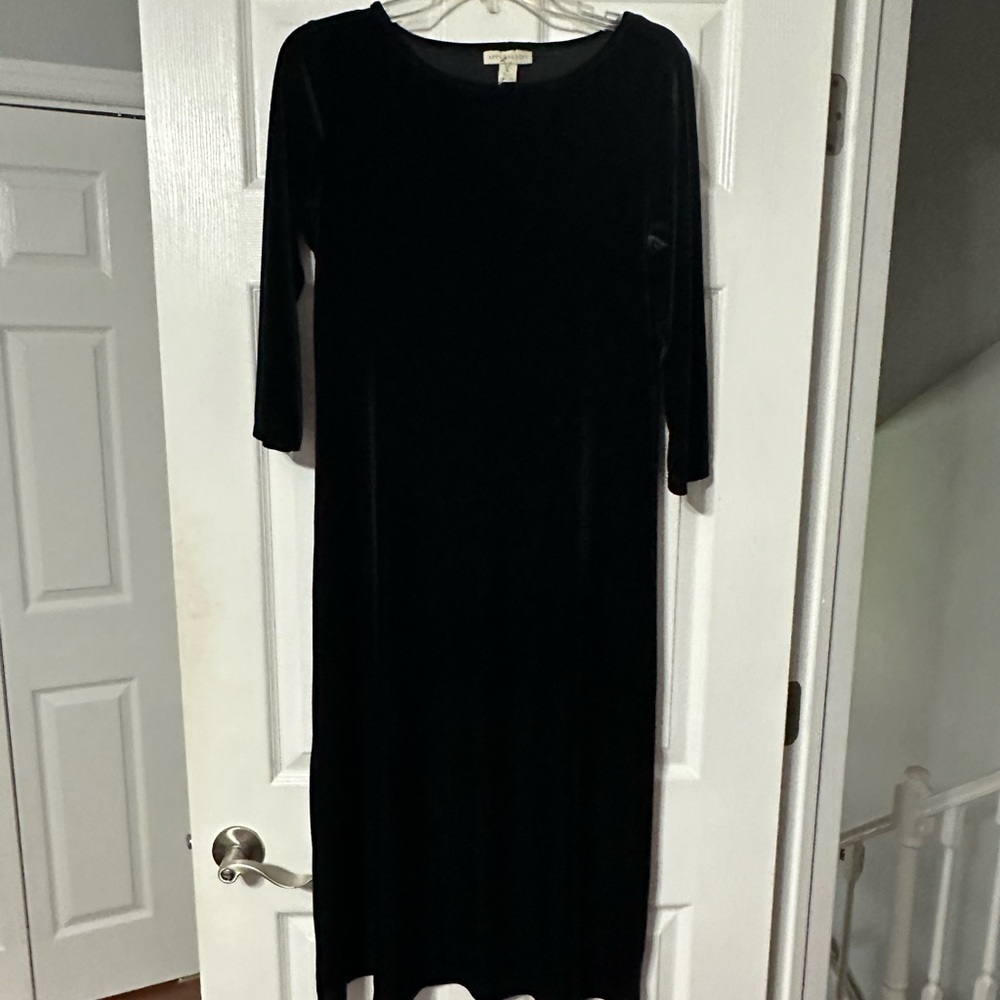 Appleseed's Sheath Velour Long Sleeve Cocktail Dress